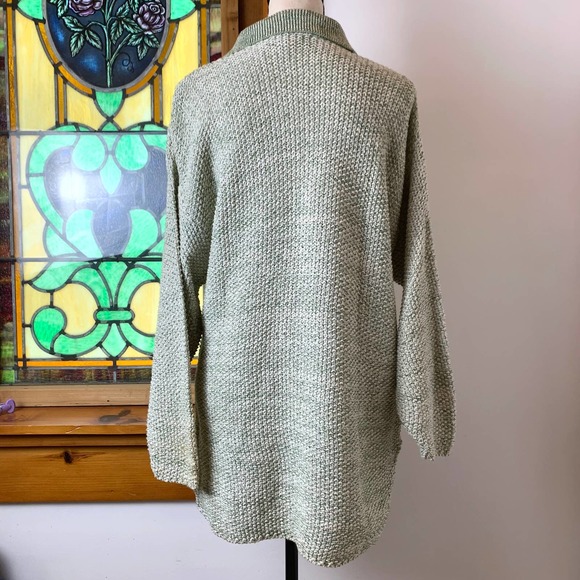 UNIQUE 1980s Vintage Avon Knitted Oversized Cottage Hipster Collared Sweater - Picture 7 of 8